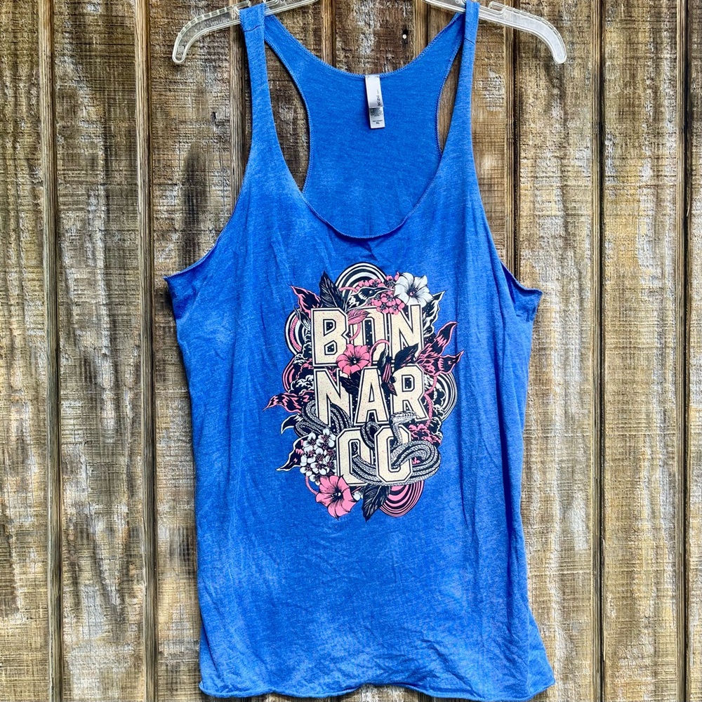 Bonnaroo Music Festival Concert Floral Graphic Tank Top XL